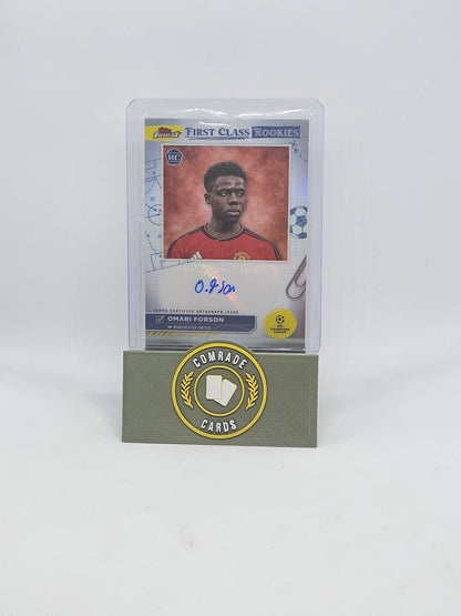 Omari Forson (Man United) Autographed Card Topps Finest 2023-2024