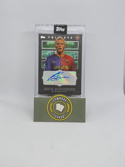 Eidur Gudjohnsen (Barcelona) 70/75 Auto Topps Barcelona Triplete 2008-2009