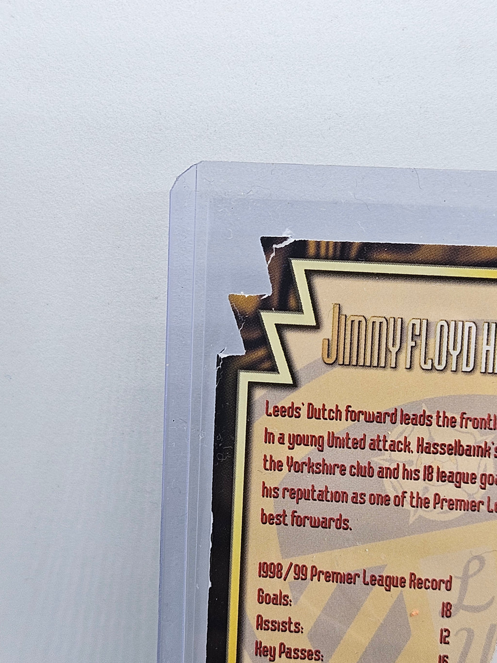 Jimmy Floyd Hasselbaink (Leeds) Box Hit Merlin 2000 (Damaged)