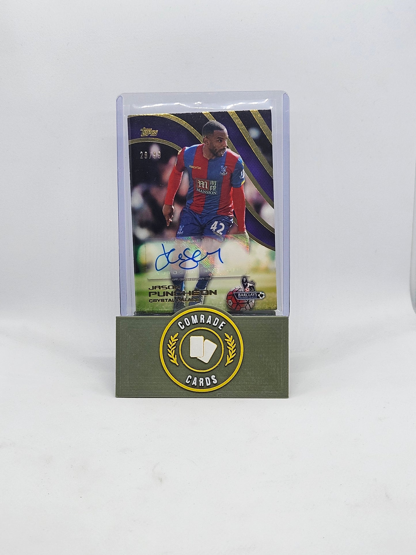 Jason Puncheon (Crystal Palace) 28/99 Autographed Card Topps 2015