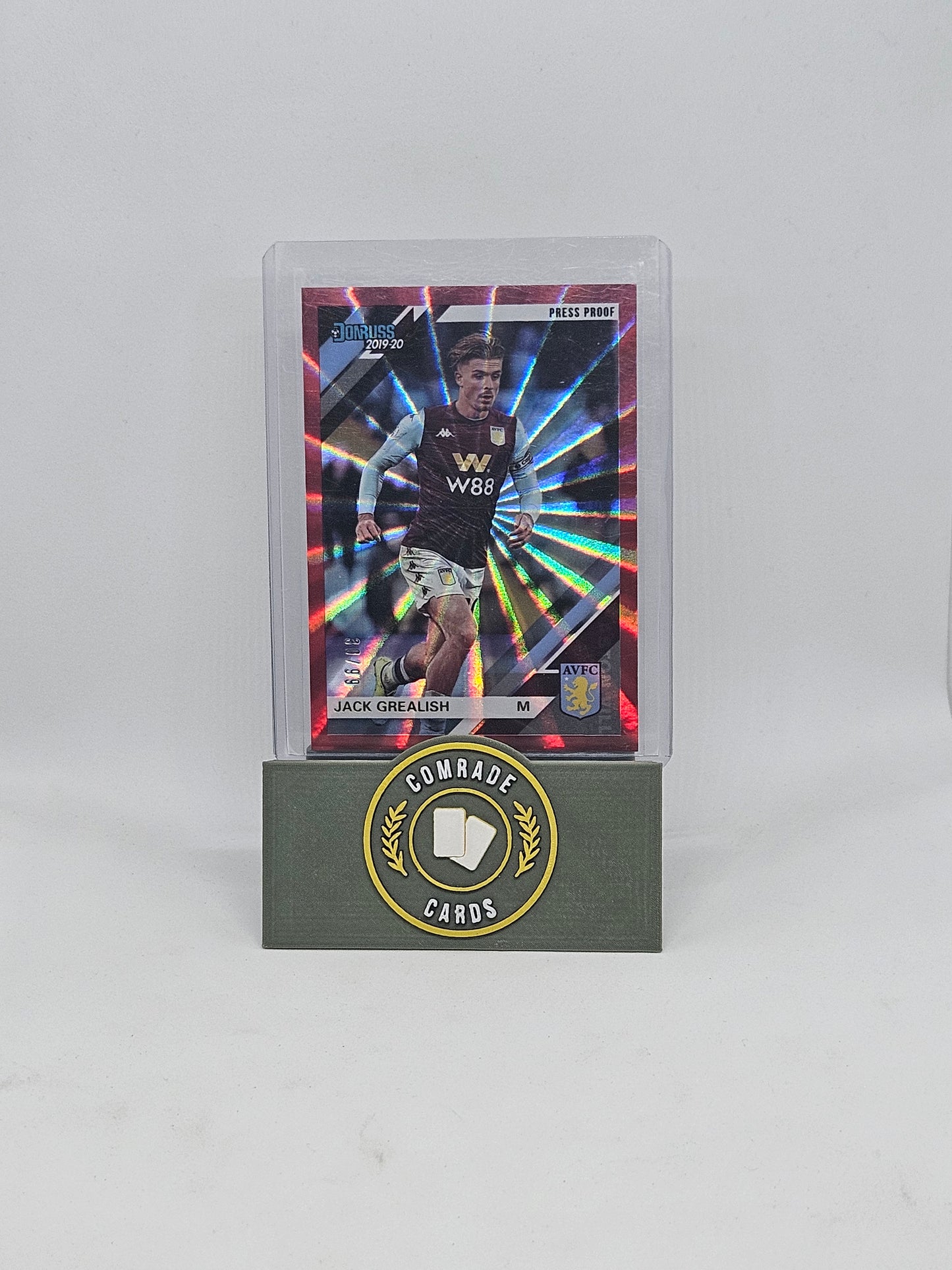 Jack Grealish (Aston Villa) 30/99 Press Proof Donruss 2019-2020