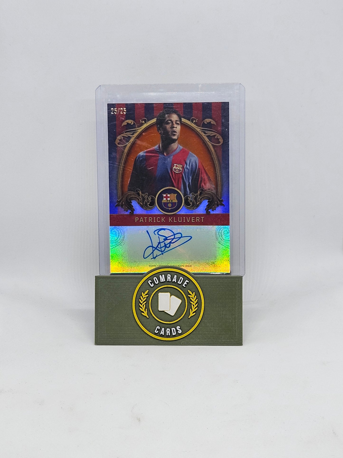 Patrick Kluivert (Barcelona) 25/25 Autographed Card Topps Barcelona Set 23/24