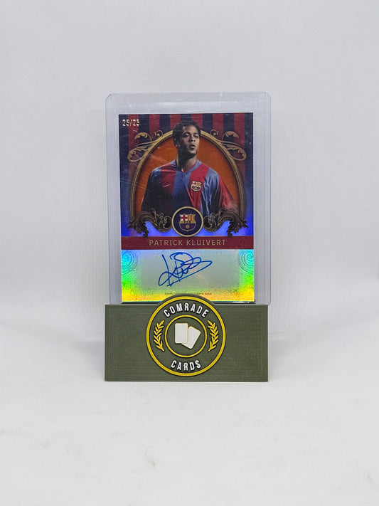 Patrick Kluivert (Barcelona) 25/25 Autographed Card Topps Barcelona Set 23/24