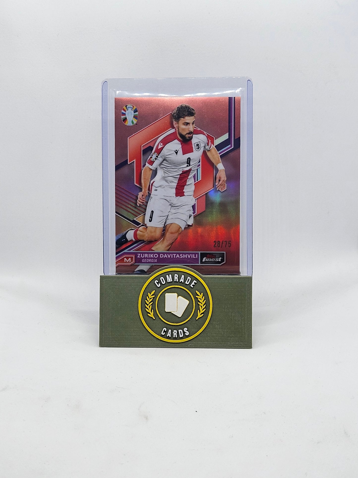 Zuriko Davitashvili (Georgia) 28/75 Topps Finest Euro 2024