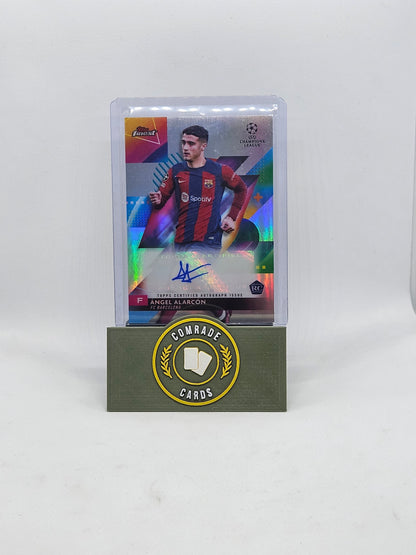 Angel Alarcon (Barcelona) Autographed Card Topps Finest 2023-2024