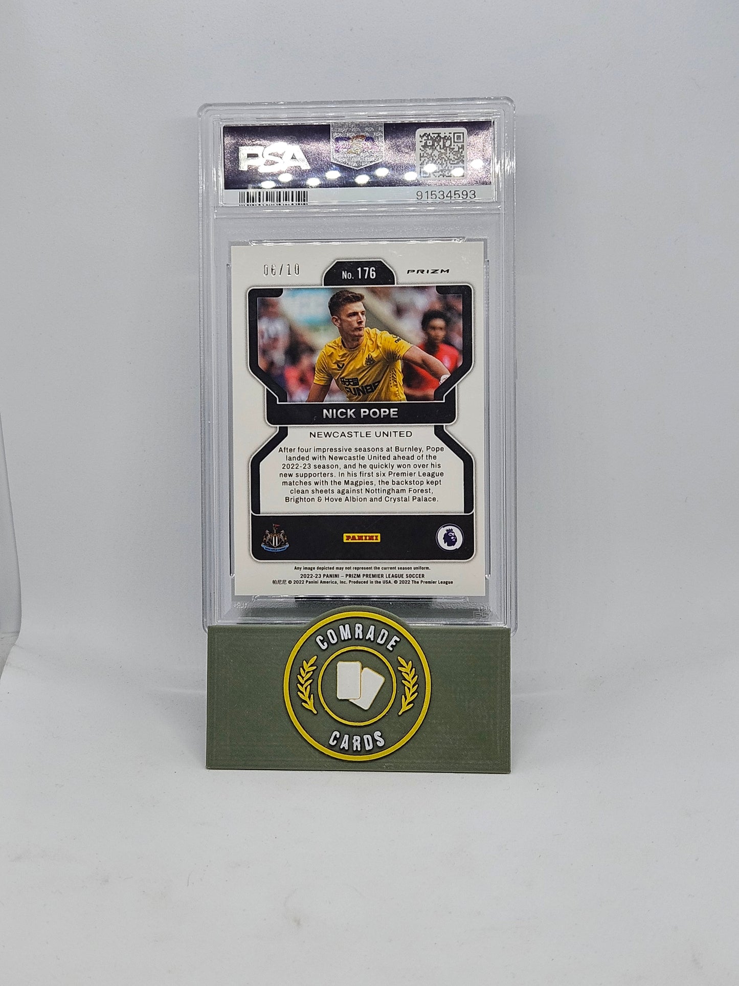 Nick Pope (Newcastle) 06/10 PSA 9 Prizm Premier League 2022-2023