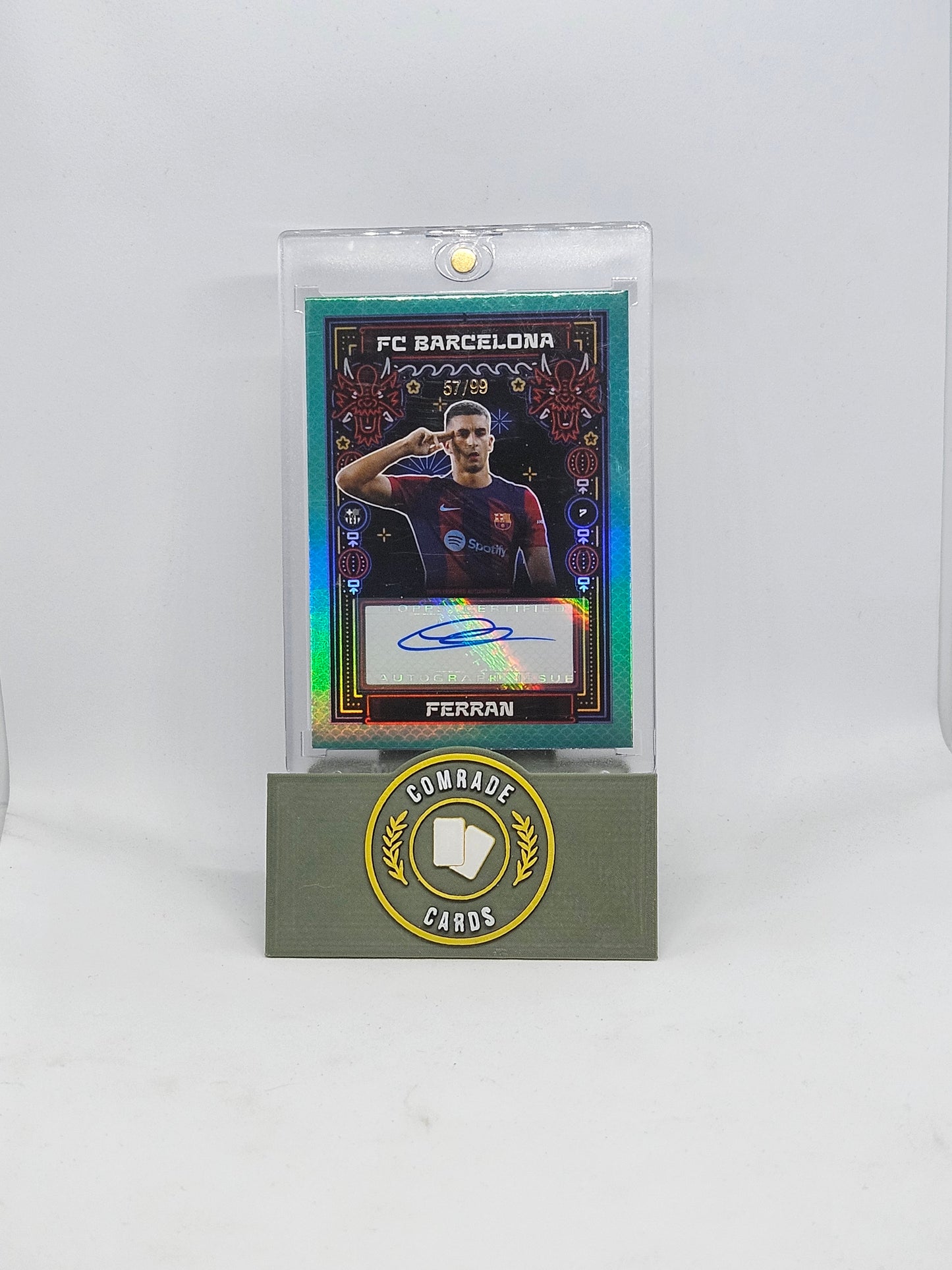 Ferran Torres (Barcelona) 57/99 Autographed Card Topps Barcelona Set 23/24