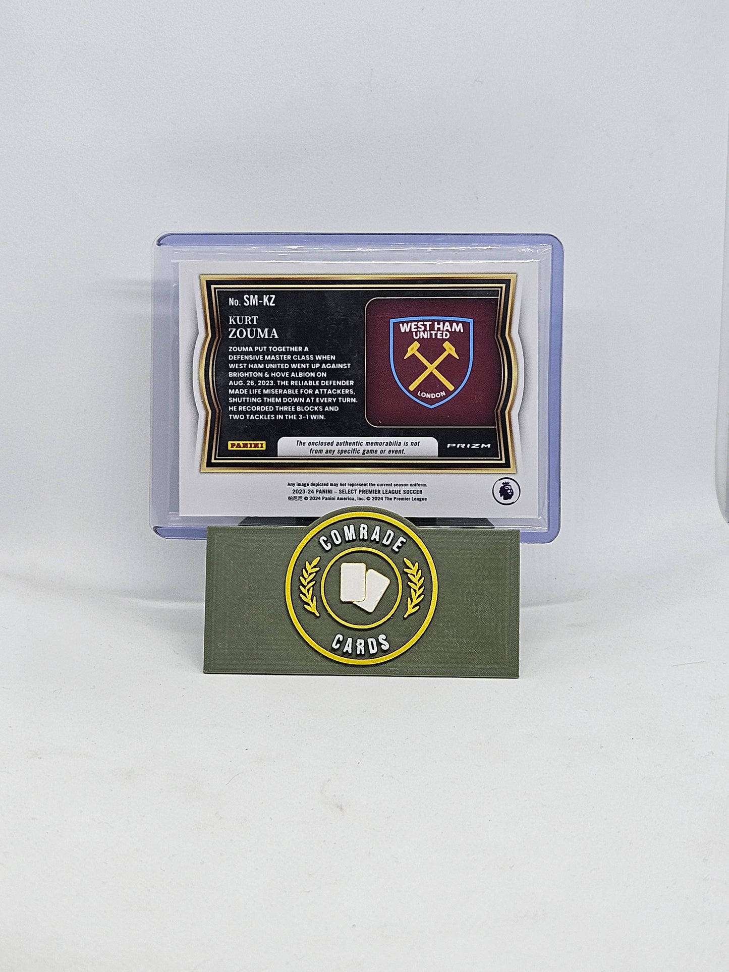 Kurt Zouma (West Ham) Patch Select Premier League 2023-2024