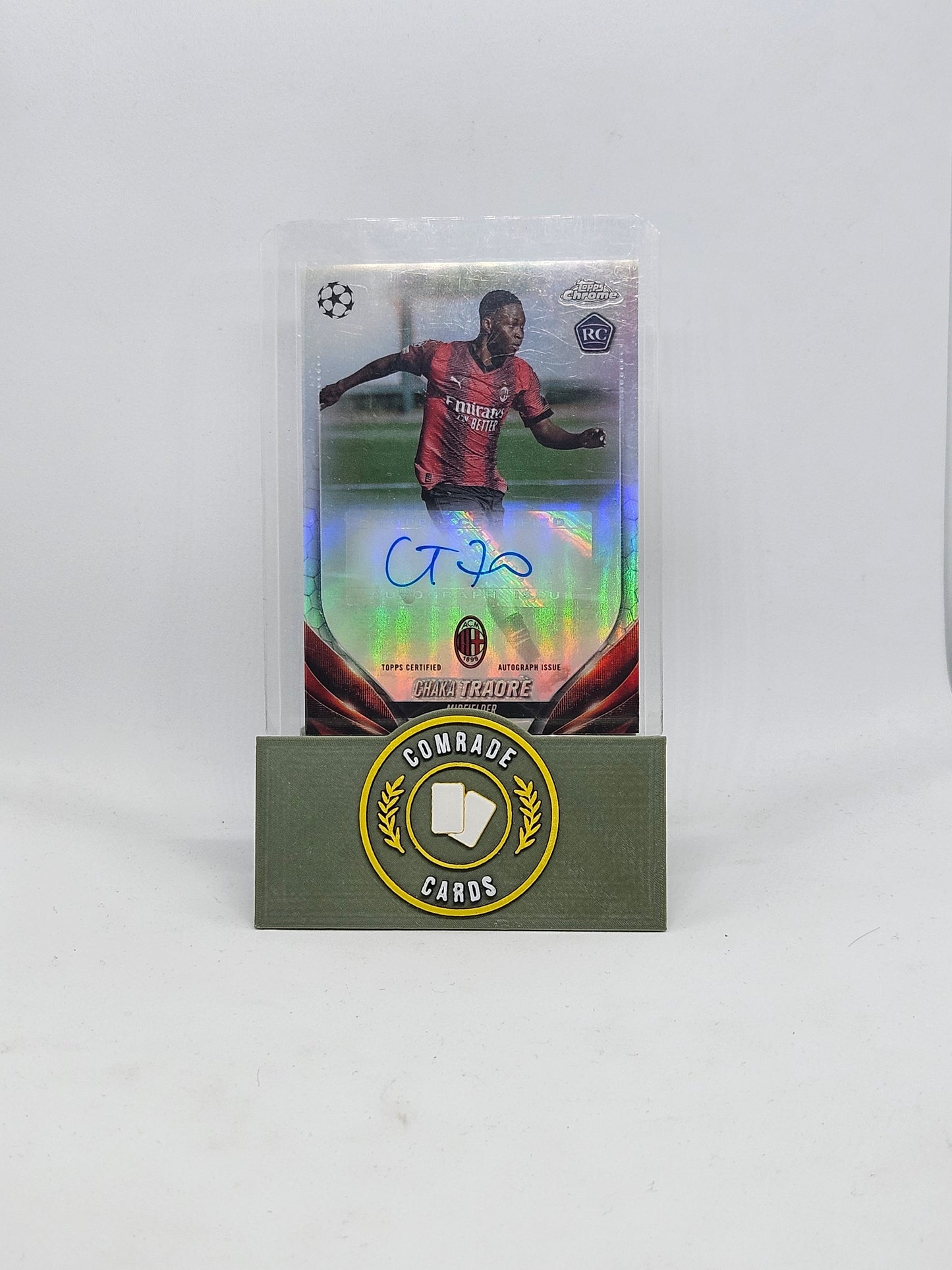 Chaka Traore (AC Milan) Autographed Card Topps Chrome 2023-2024