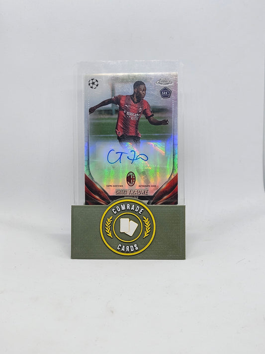 Chaka Traore (AC Milan) Autographed Card Topps Chrome 2023-2024