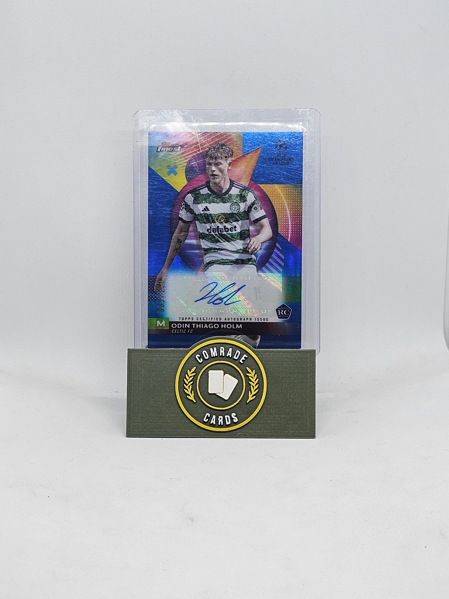 Odin Thiago Holm (Celtic) 089/150 Autographed Card Topps Finest 2023-2024