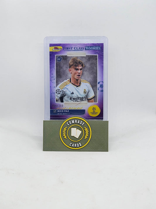 Nico Paz (Real Madrid) 254/299 Topps Finest 2023-2024