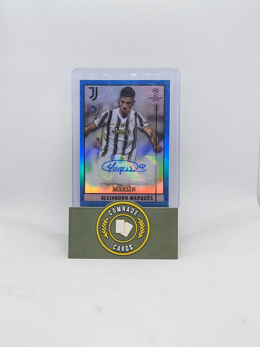 Alejandro Marques (Juventus) 67/75 Autographed Card Topps Merlin Chrome 2020-2021