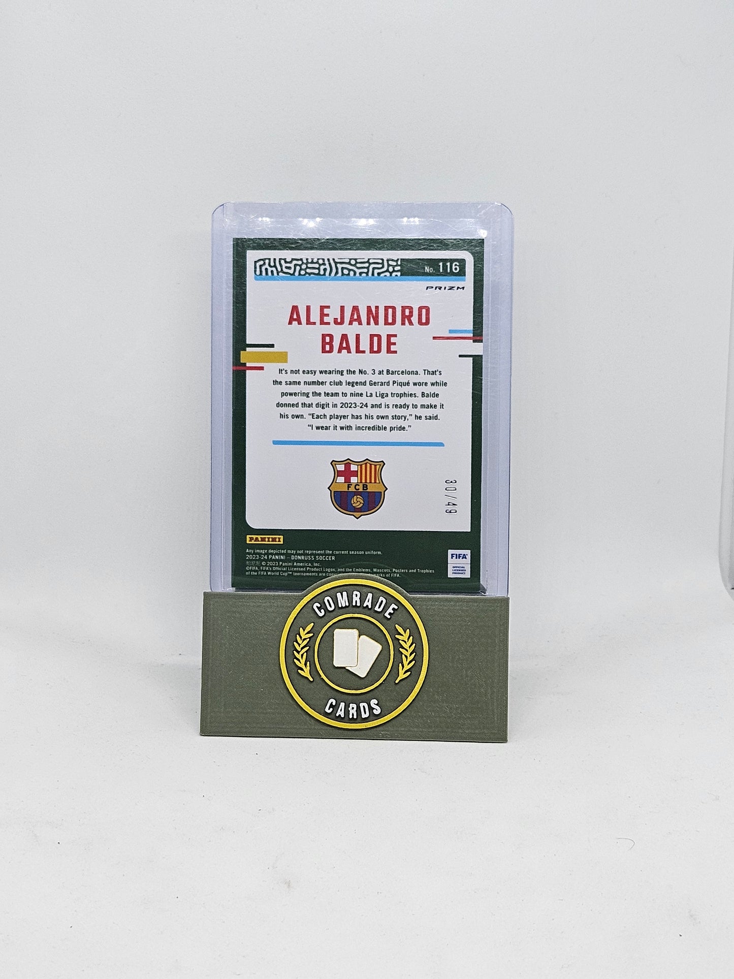 Alejandro Balde (Barcelona) 30/49 Donruss Soccer 2023-2024