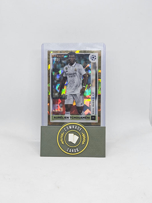 Aurelien Tchouameni (Real Madrid) 13/50 Topps Merlin Chrome 2022-2023