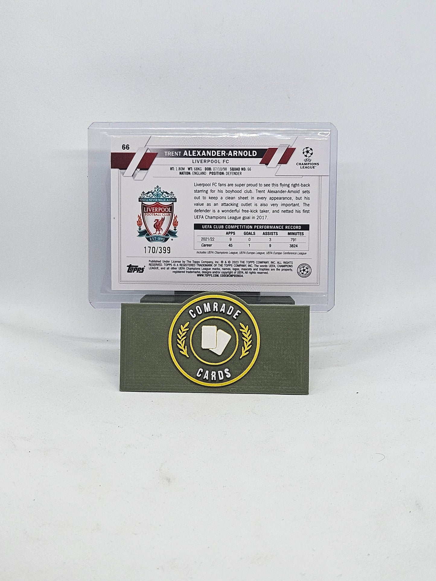 Trent Alexander-Arnold (Liverpool) 170/399 Topps UCC 2022-2023