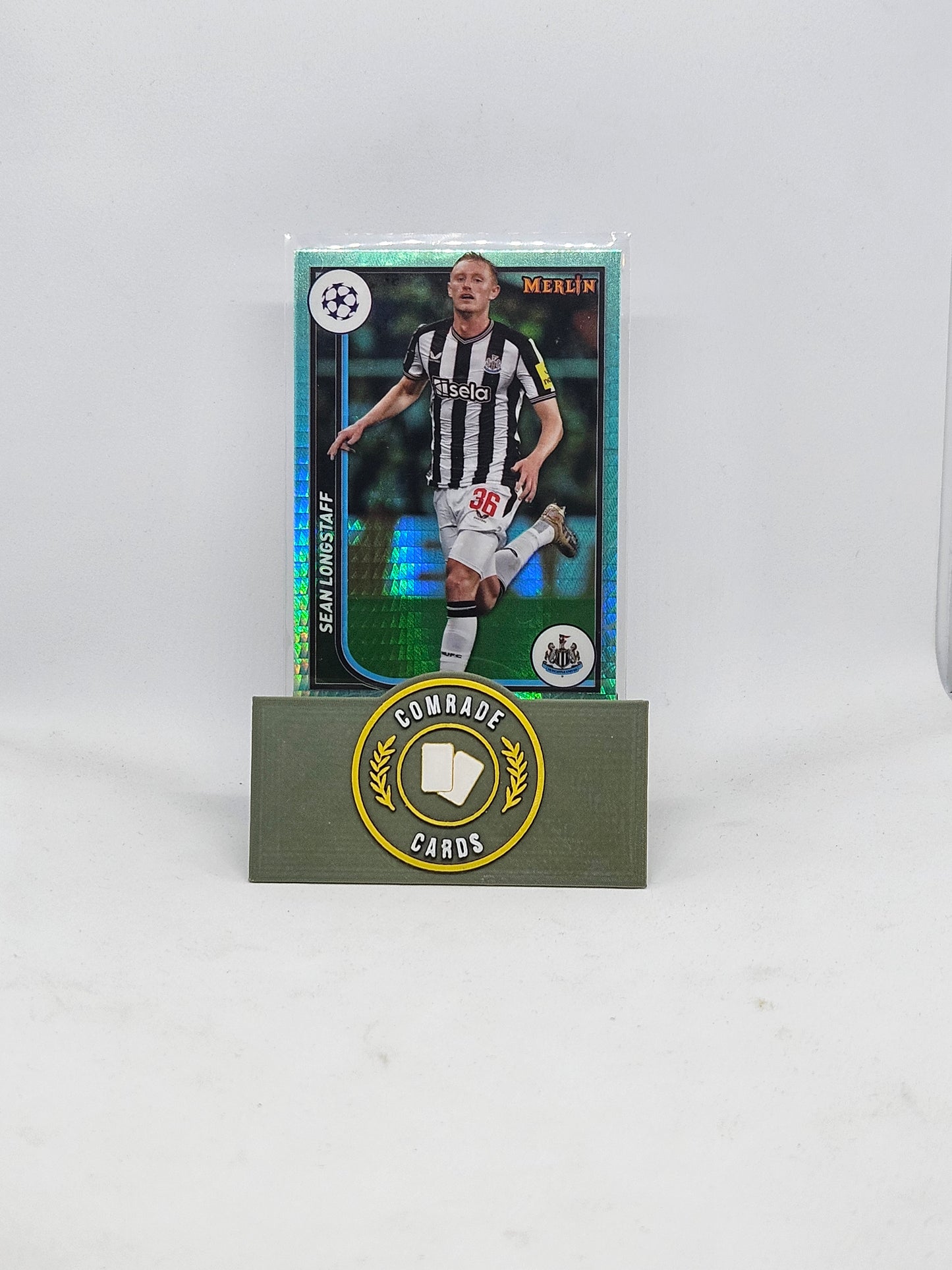 Sean Lonstaff (Newcastle) Aqua Parallel Topps Merlin Chrome 2023-2024