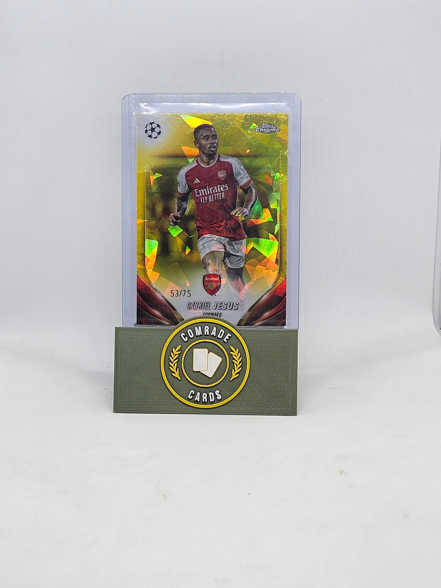 Gabriel Jesus (Arsenal) 53/75 Topps Chrome Sapphire 2023-2024