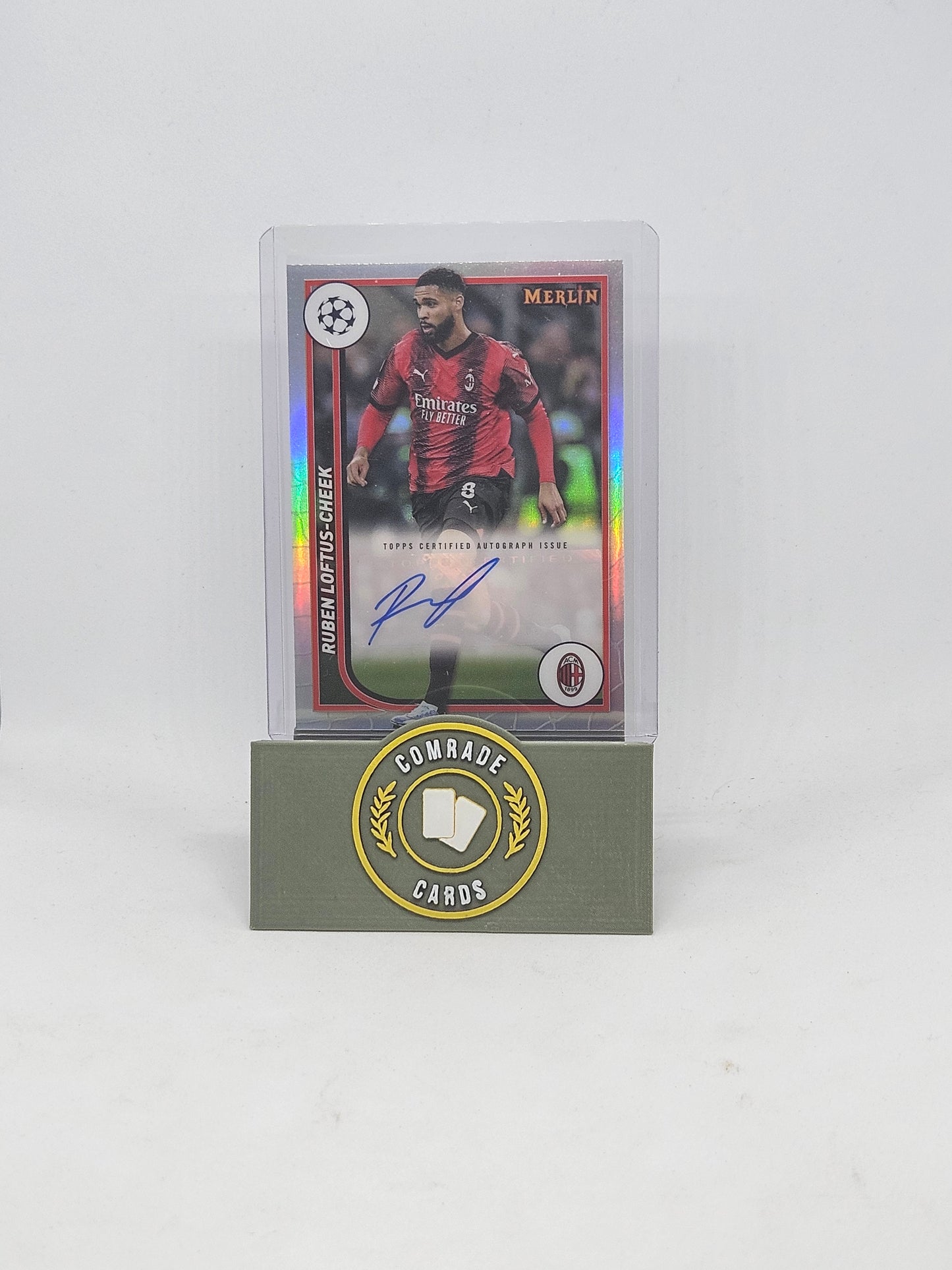 Ruben Loftus-Cheek (AC Milan) Autographed Card Merlin Chrome 2023-2024