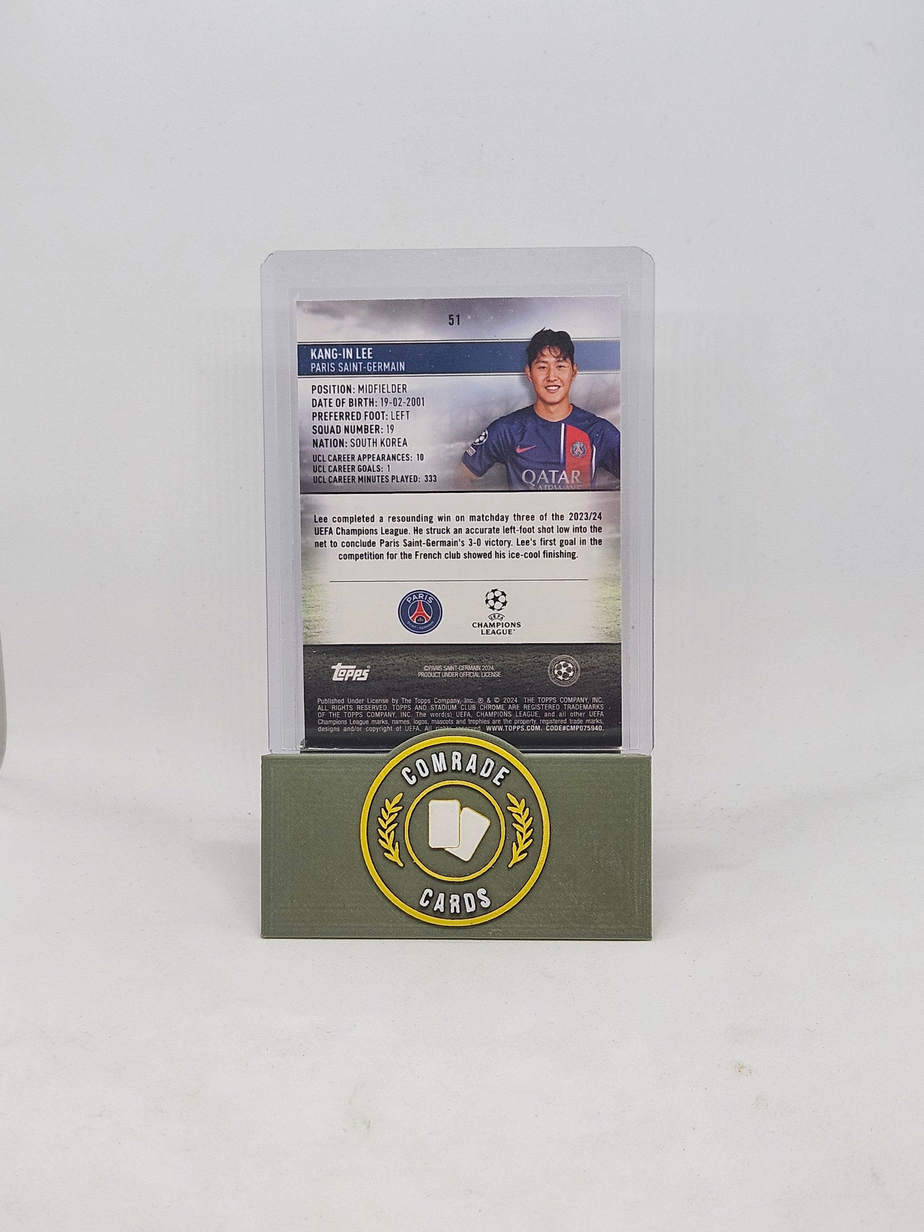 Kang-In Lee (PSG) Pink SP Topps Stadium Club Chrome 2023-2024