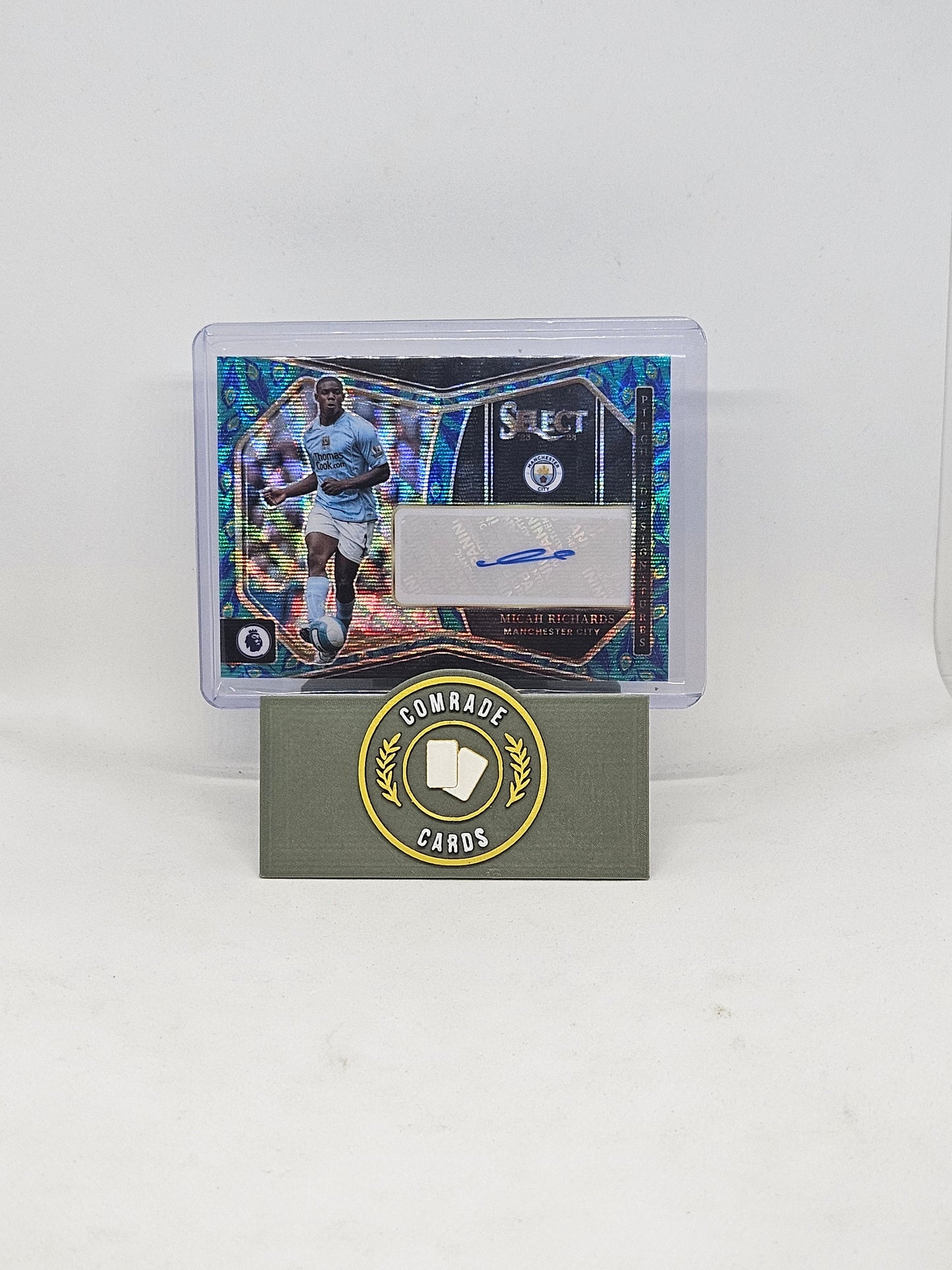 Micah Richards (Man City) Peacock Autographed Card Select 2023-2024