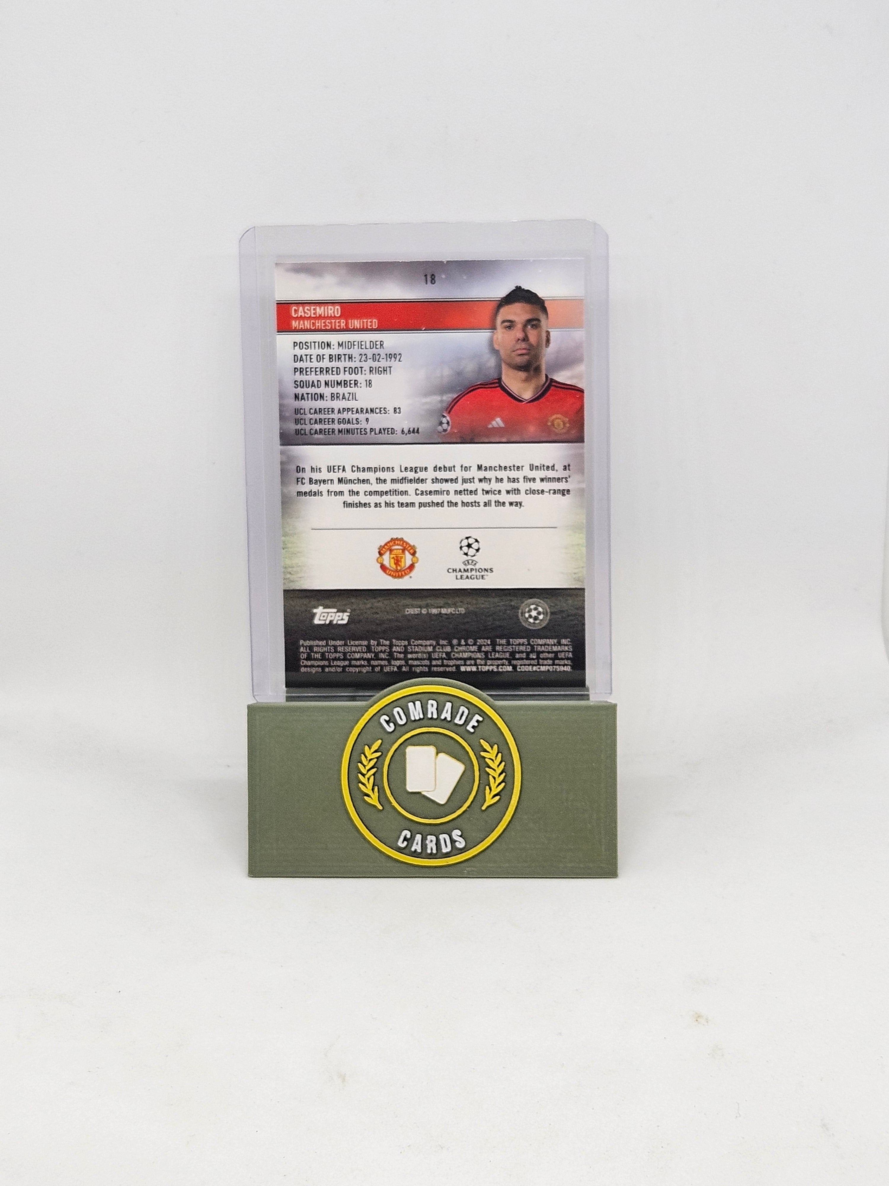 Casemiro (Man United) Pink SP Topps Stadium Club Chrome 2023-2024