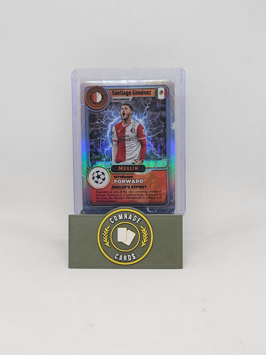 Santiago Gimenez (Feyenoord) 68/75 Gamer Topps Merlin Chrome 2023-2024