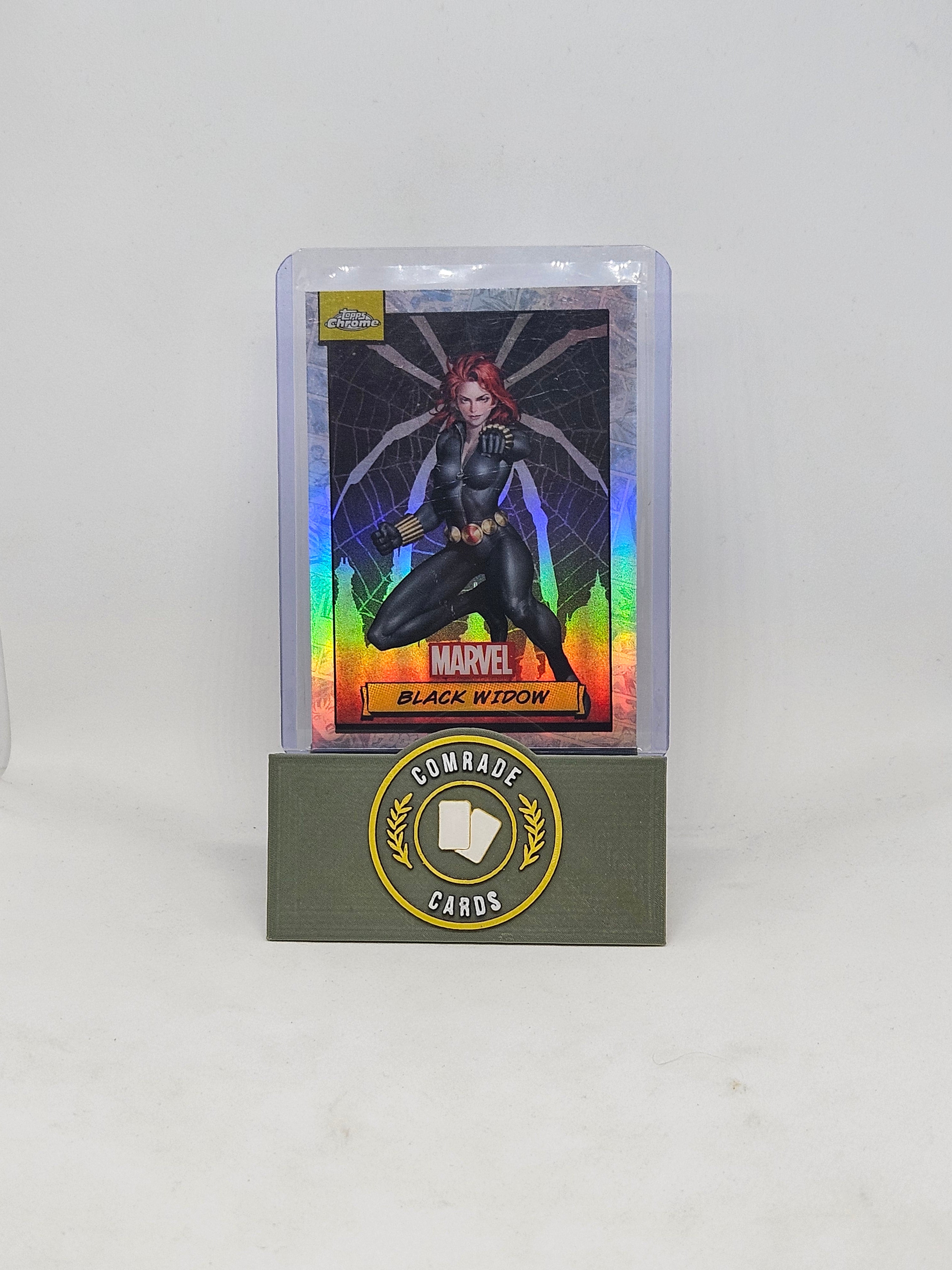 Black Widow Refractor Parallel Topps Chrome Marvel 2024