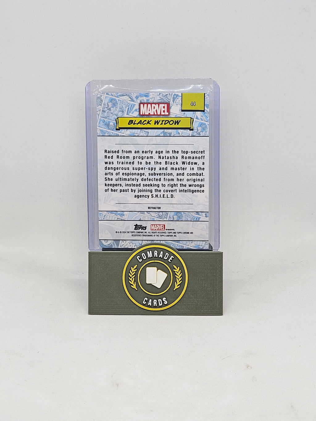 Black Widow Refractor Parallel Topps Chrome Marvel 2024