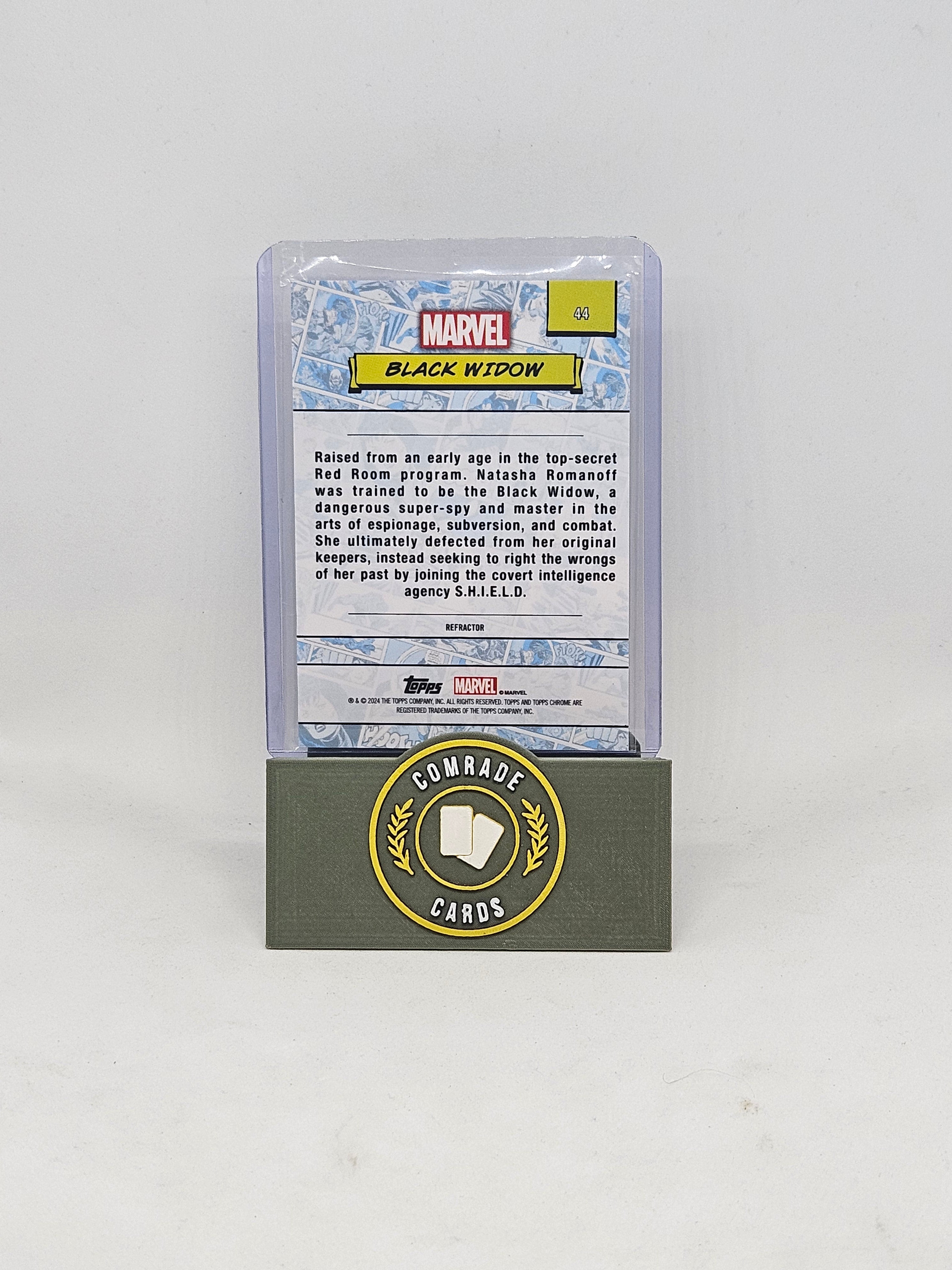 Black Widow Refractor Parallel Topps Chrome Marvel 2024