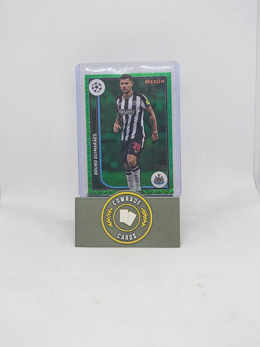 Bruno Guimaraes (Newcastle) 21/99 Topps Merlin Chrome 2023-2024