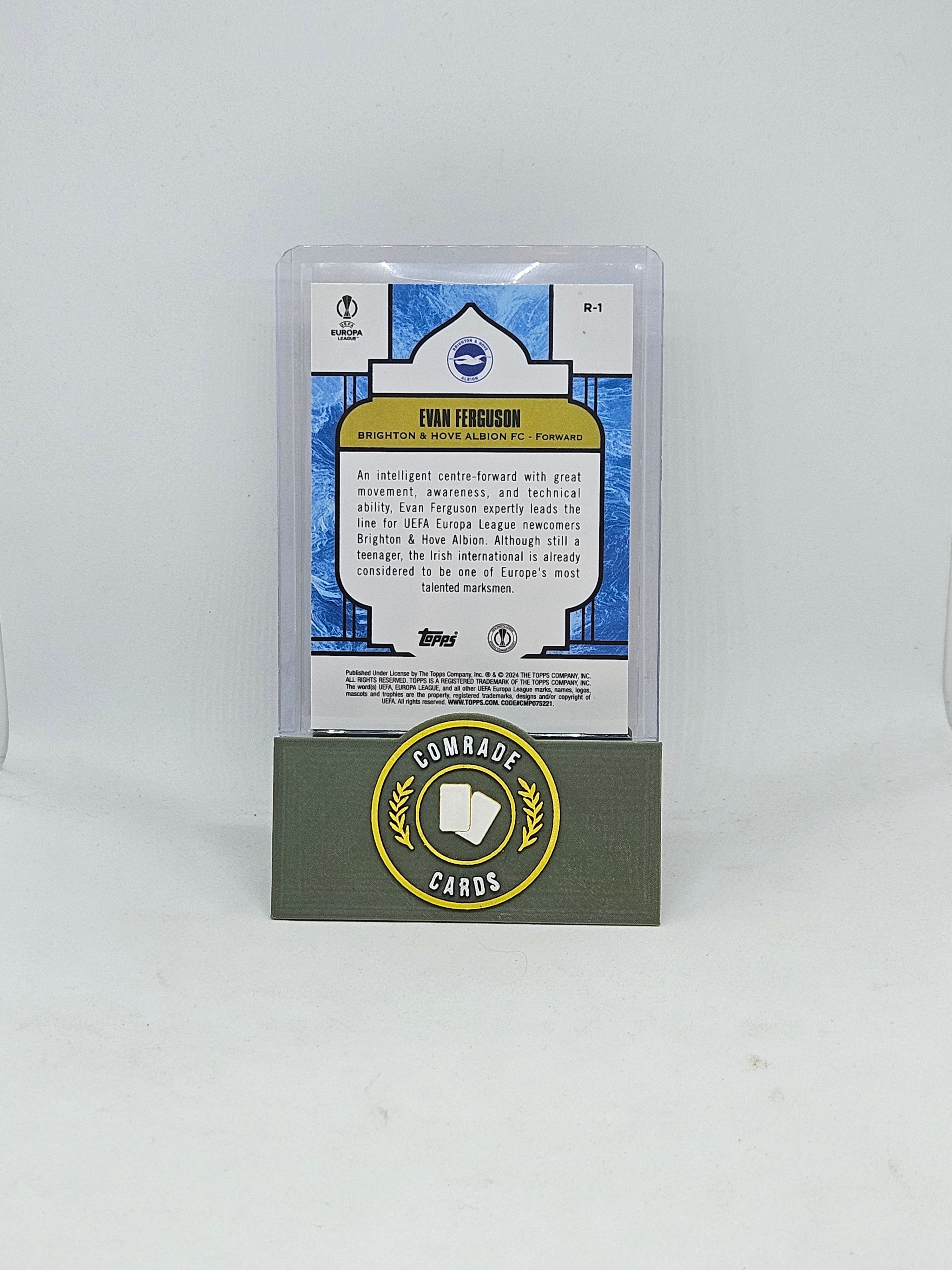 Evan Ferguson (Brighton) Renaissance Case Hit Topps Merlin Chrome 2023-2024