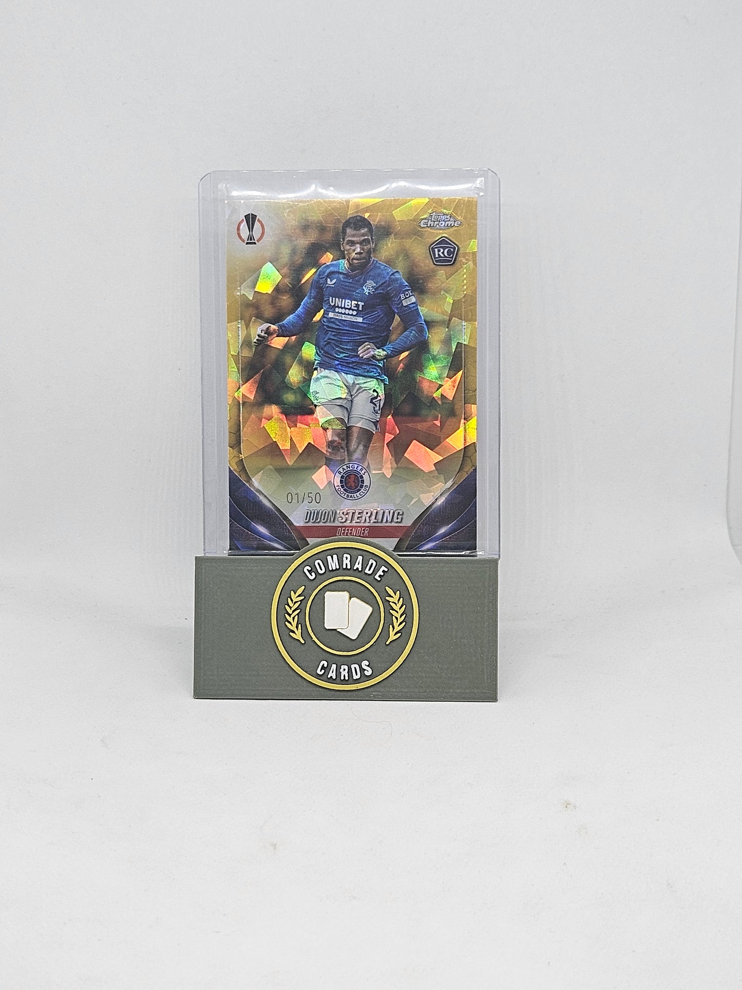 Dujon Sterling (Rangers) 01/50 Topps Sapphire 2023-2024