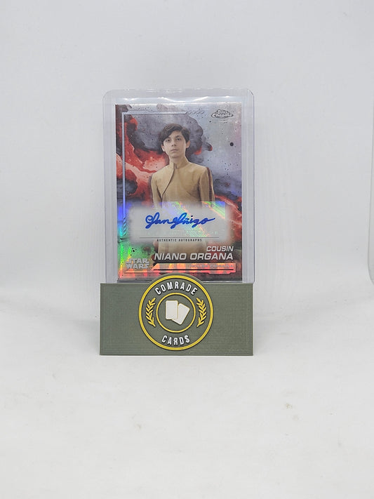 Cousin Niano Orvana Autographed Card Topps Chrome Star Wars 2024