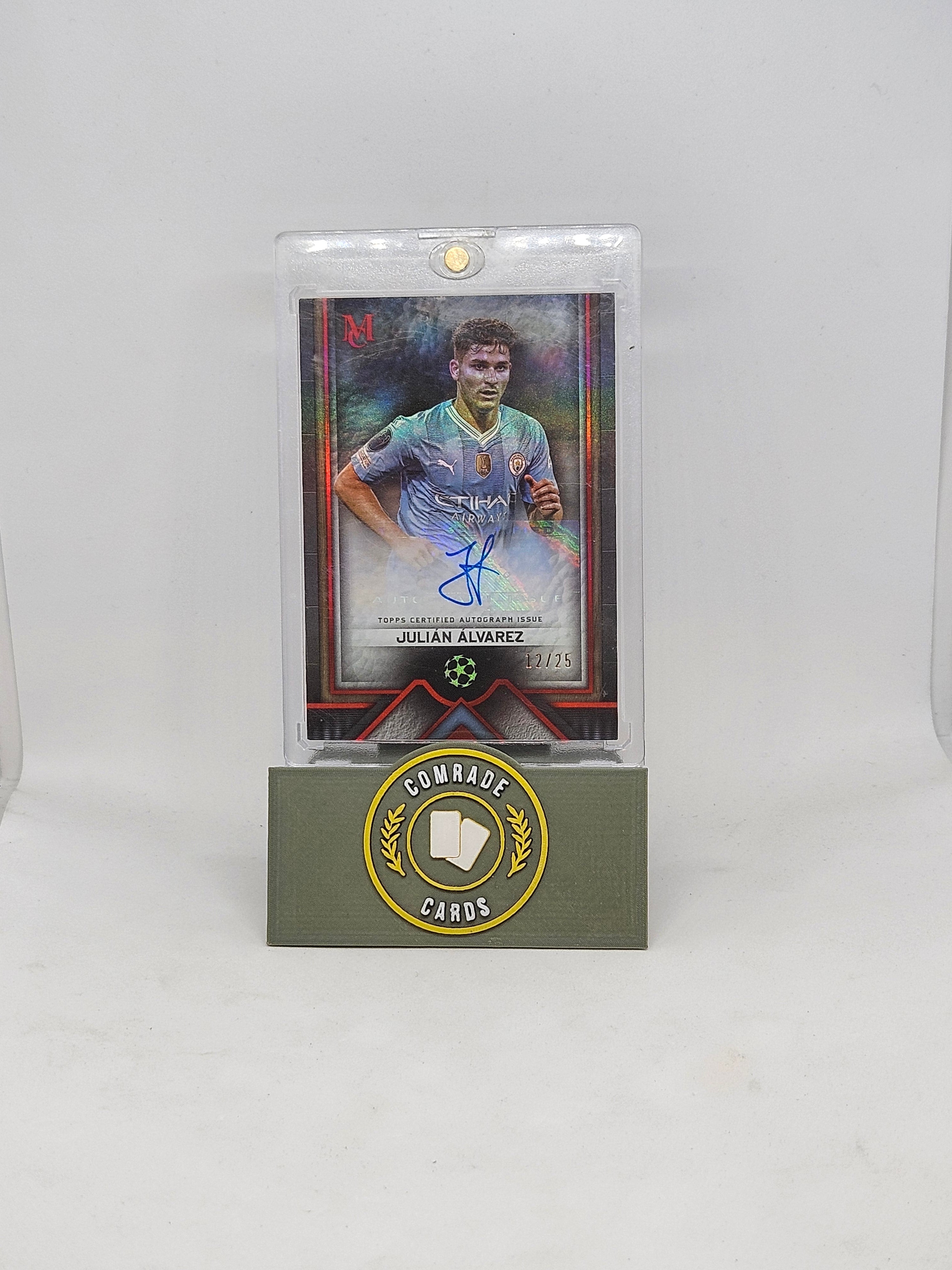 Julian Alvarez (Man City) 12/25 Autographed Card Topps Museum 2023-2024