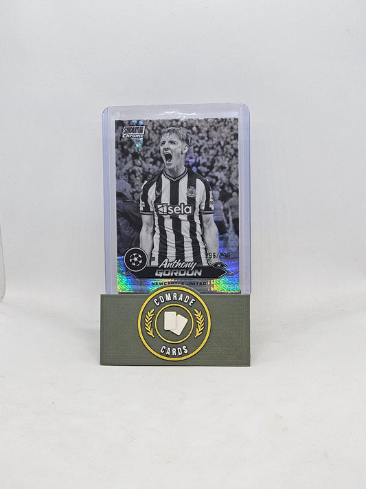 Anthony Gordon (Newcastle) 296/299 Topps Stadium Club Chrome 2023-2024