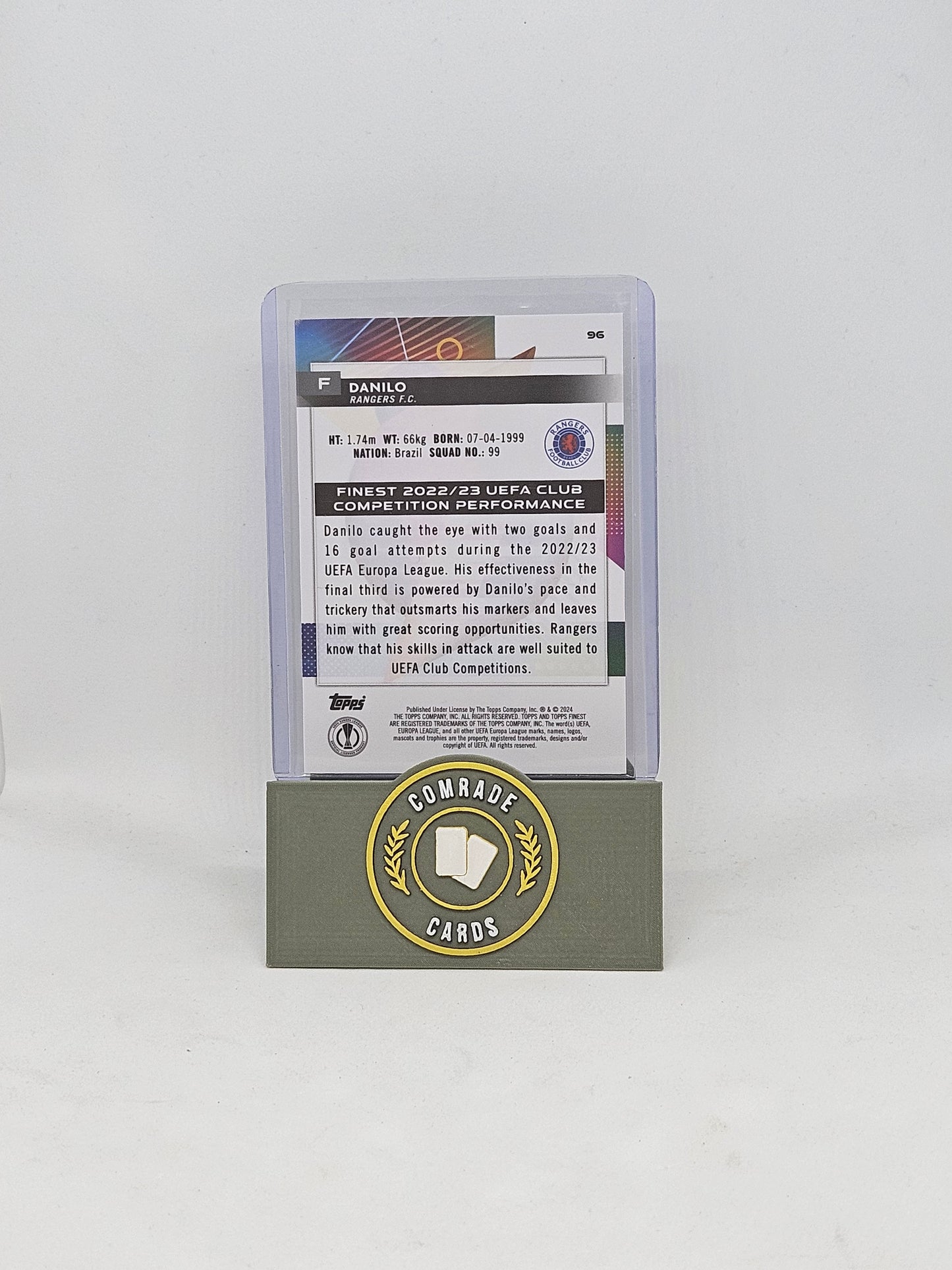 Danilo (Rangers) 28/99 Topps Finest 2022-2023