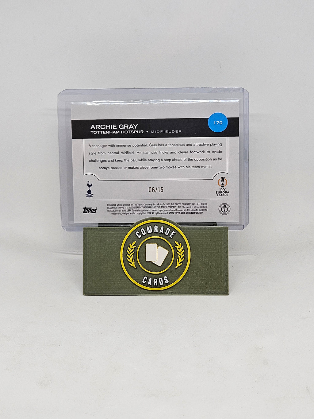 Archie Gray (Tottenham) 06/15 Topps UCC 2024-2025