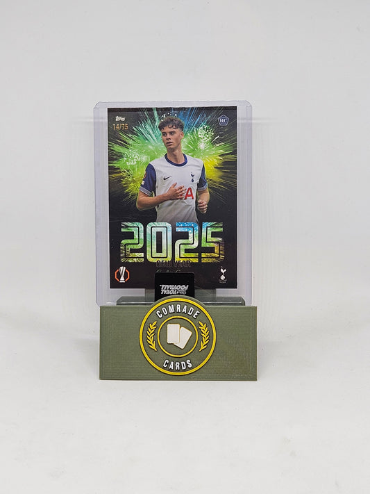 Archie Gray (Tottenham) 14/75 2025 New Year Topps Total Football 2024-2025