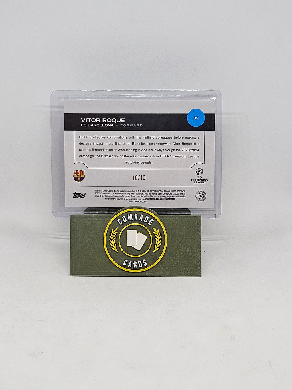 Vitor Roque (Barcelona) 10/10 Topps UCC 2024-2025