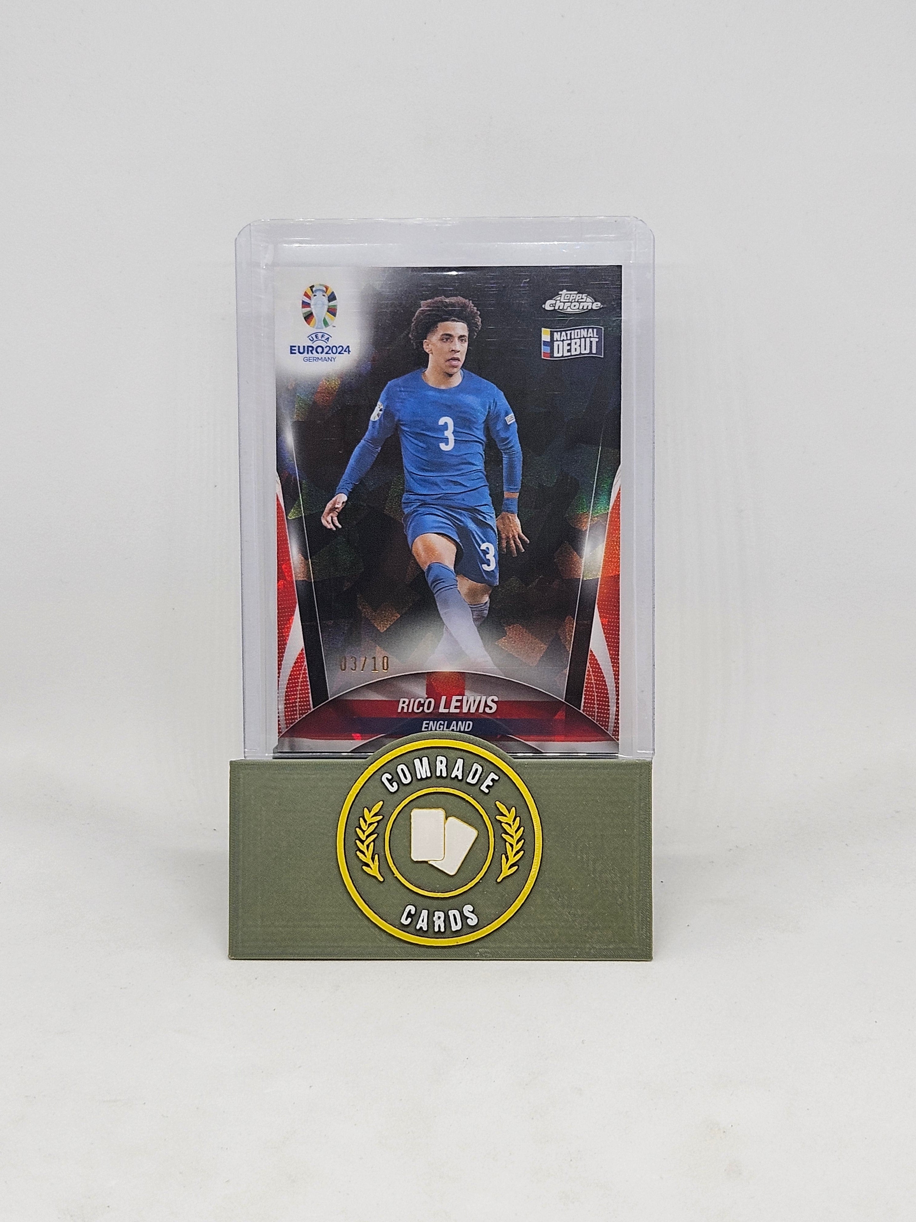 Rico Lewis (England) 03/10 Topps Chrome Euro 2024