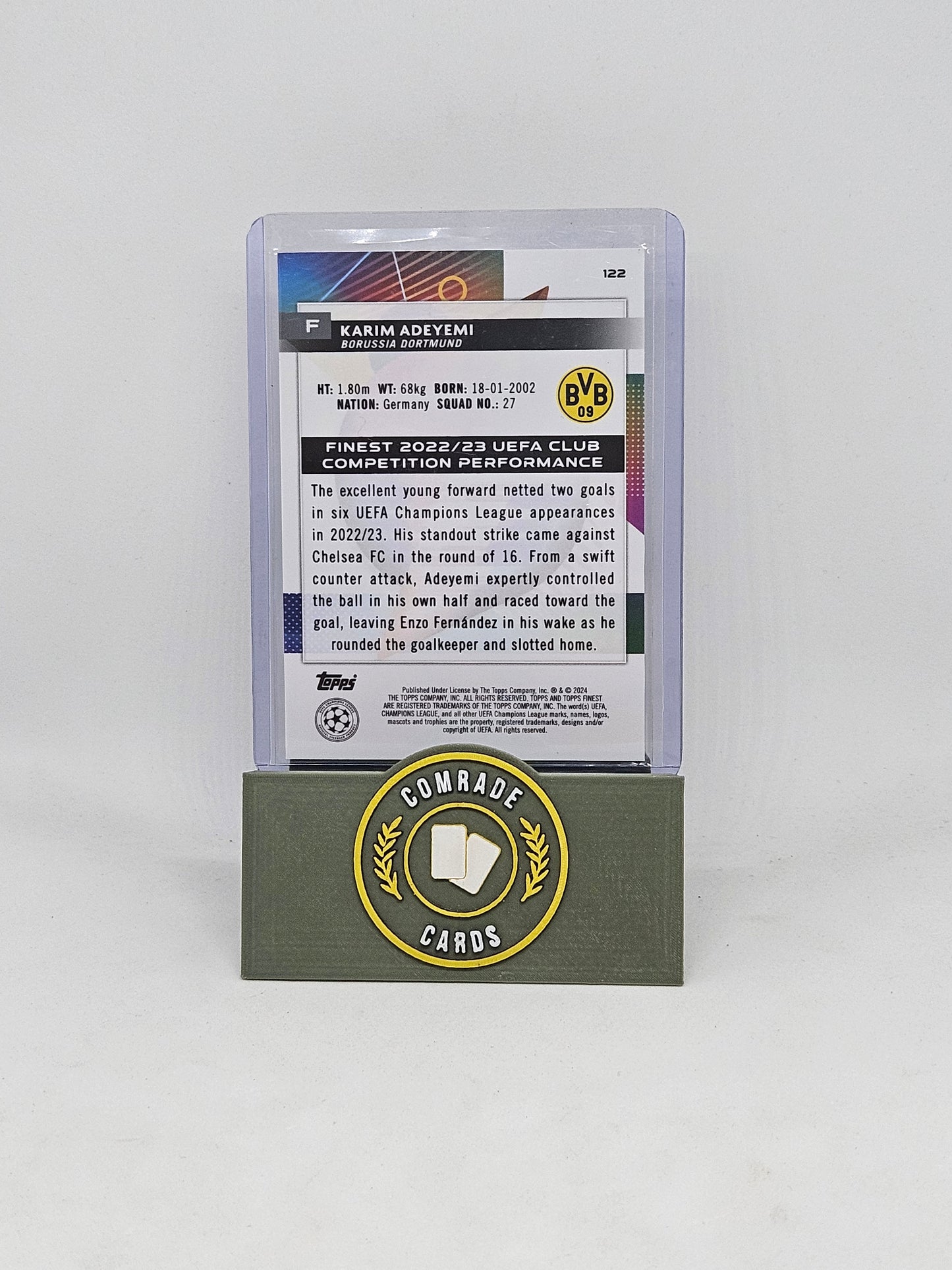 Karim Adeyemi (Dortmund) 09/75 Topps Finest 2023-2024