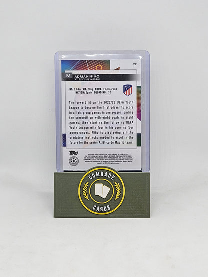Adrian Nino (Athletico Madrid) 35/75 Topps Finest 2023-2024