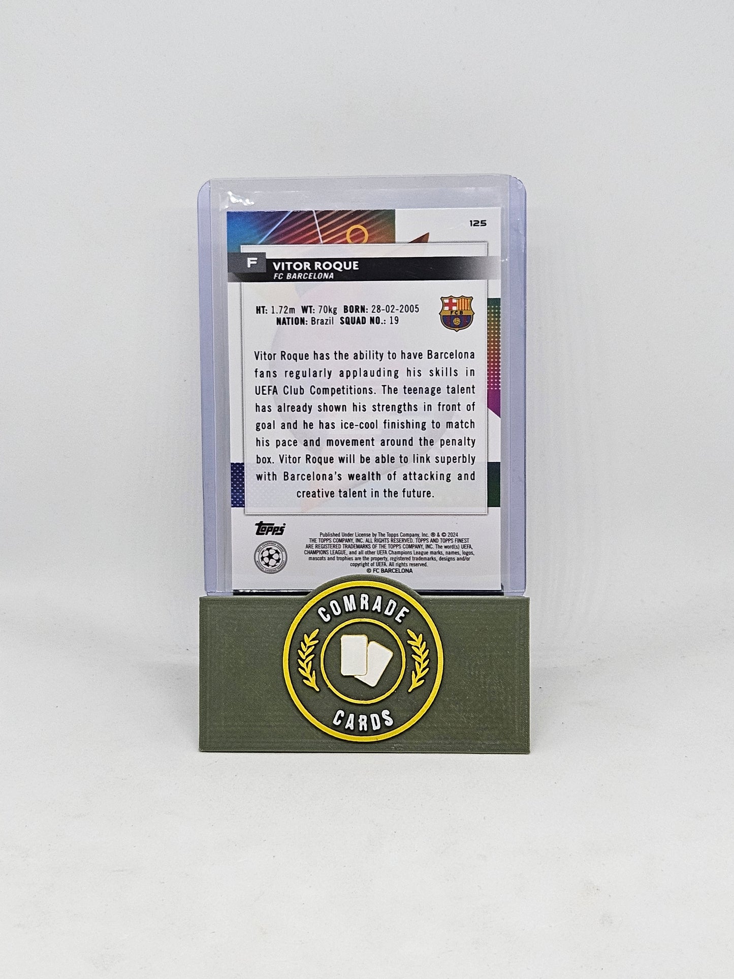 Vitor Roque (Barcelona) 58/75 Topps Finest 2023-2024