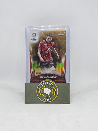 Kristjan Asllani (Albania) 20/50 Topps Chrome Euro 2024