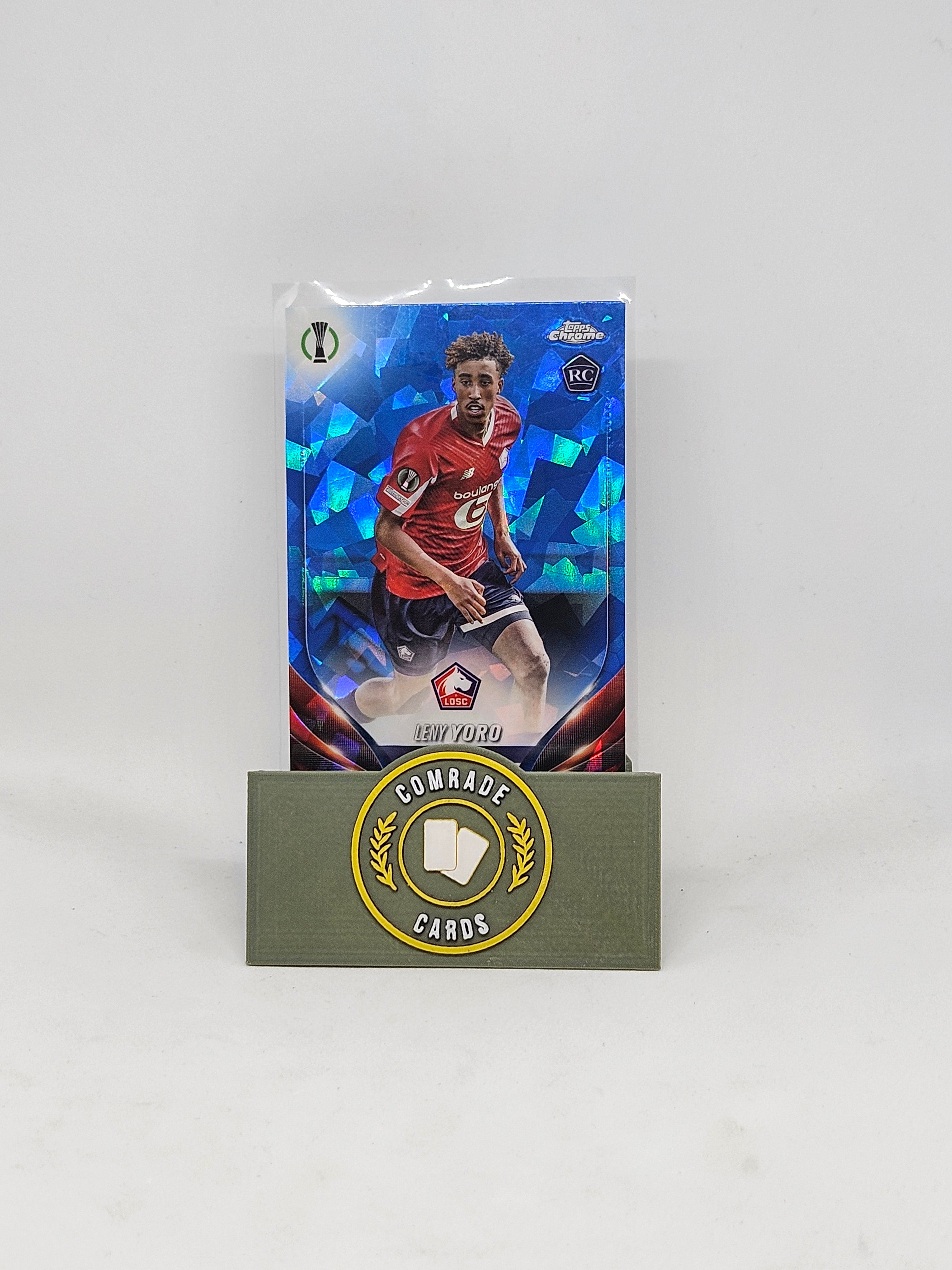 Leny Yoro (Lille) Base Topps Chrome Sapphire 2023-2024