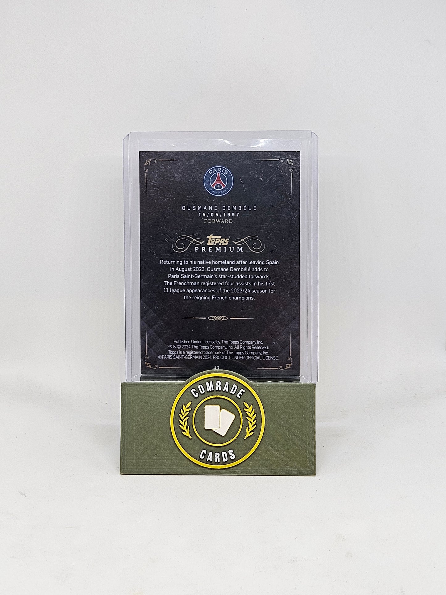 Ousamane Dembele (PSG) 27/30 Topps Premium 2023-2024