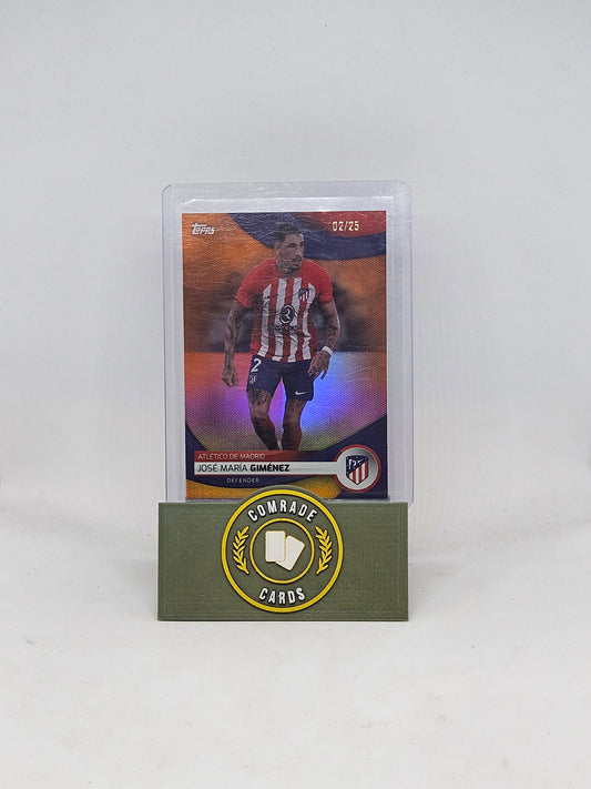 Jose Maria Gimenez (Athletico Madrid) 02/25 Topps Athletico Madrid Set 2023-2024