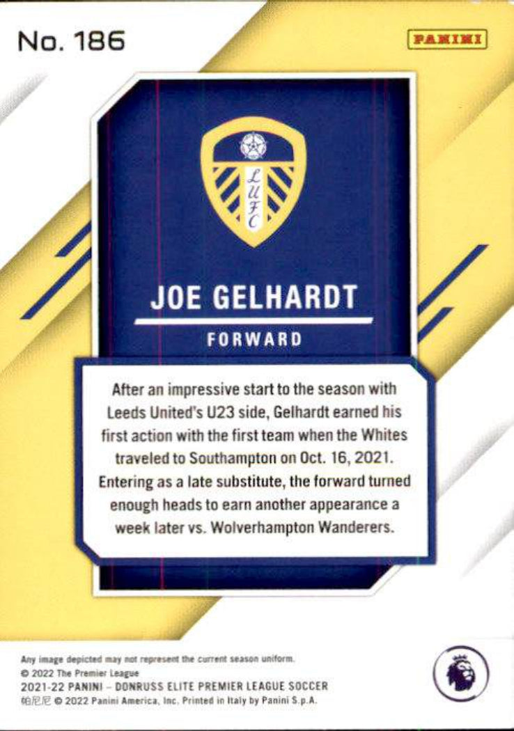 #186 (Leeds) Joe Gelhardt Base Donruss Elite 2021-2022
