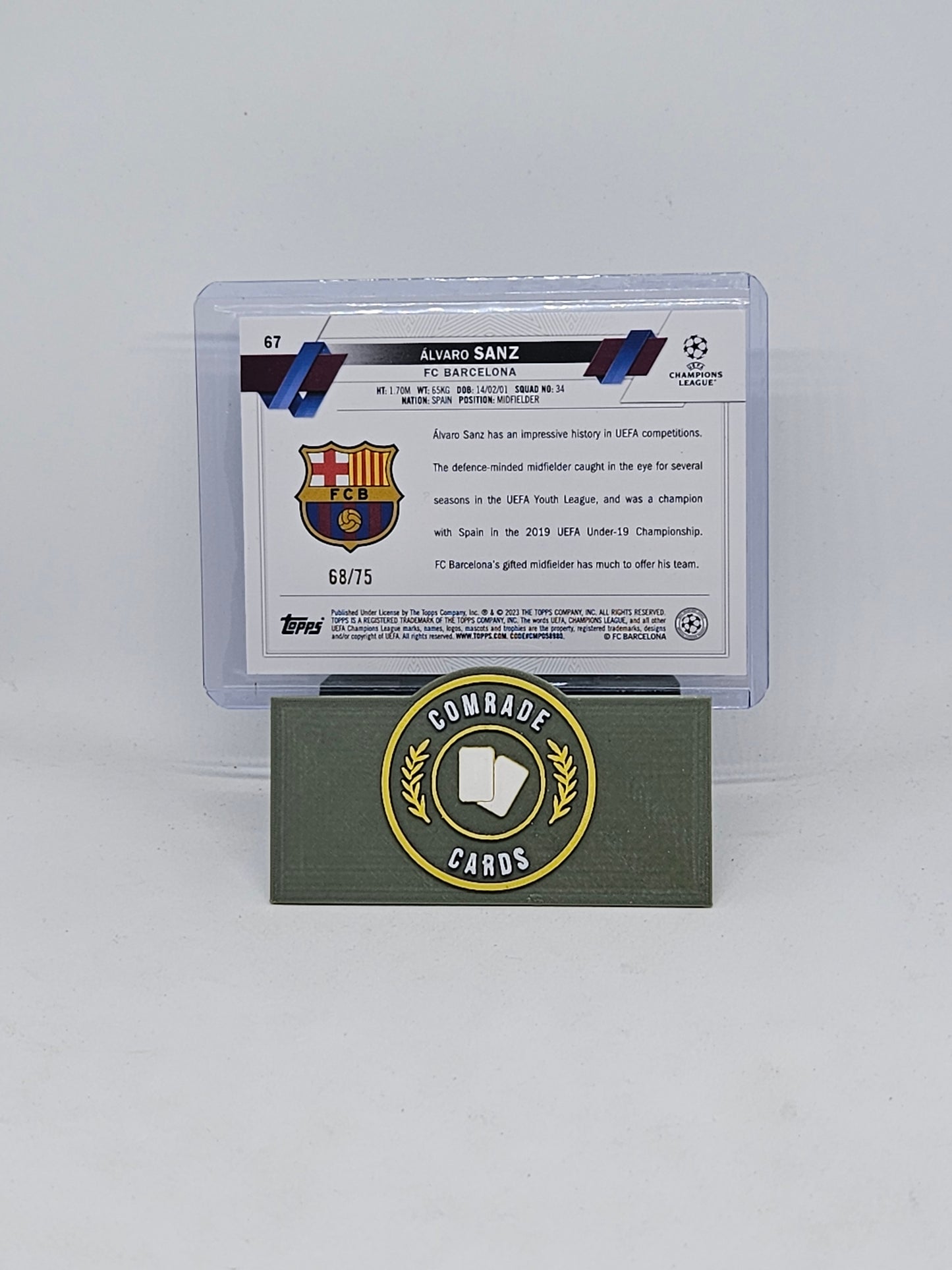 Alvaro Sanz (Barcelona) 68/75 Topps Carnaval 2022-2023